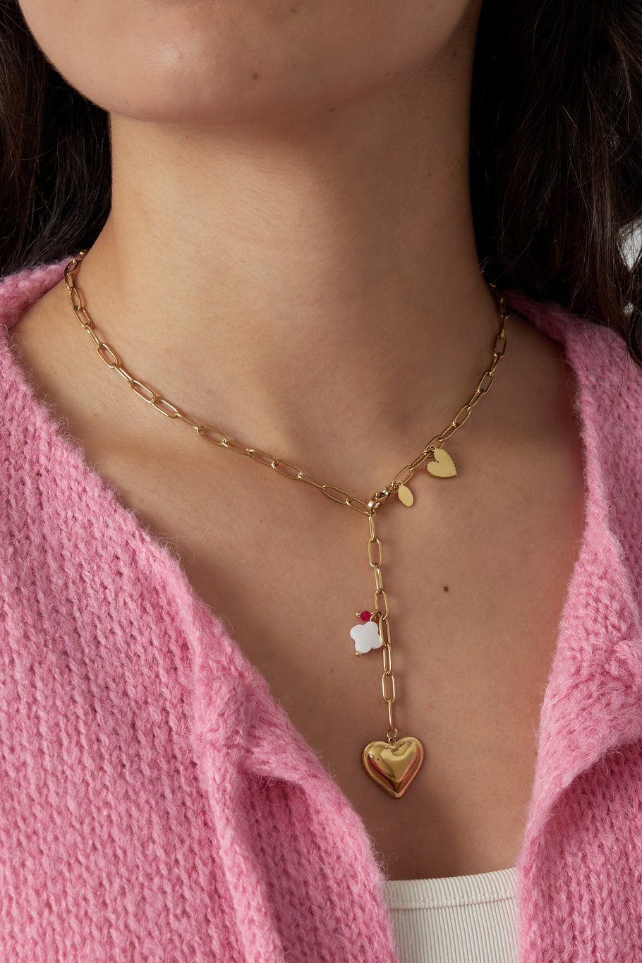 Necklace clover to my heart - Silver Color color Picture2